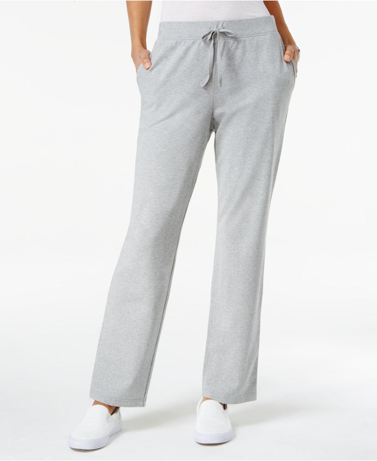 karen scott petite drawstring active pants