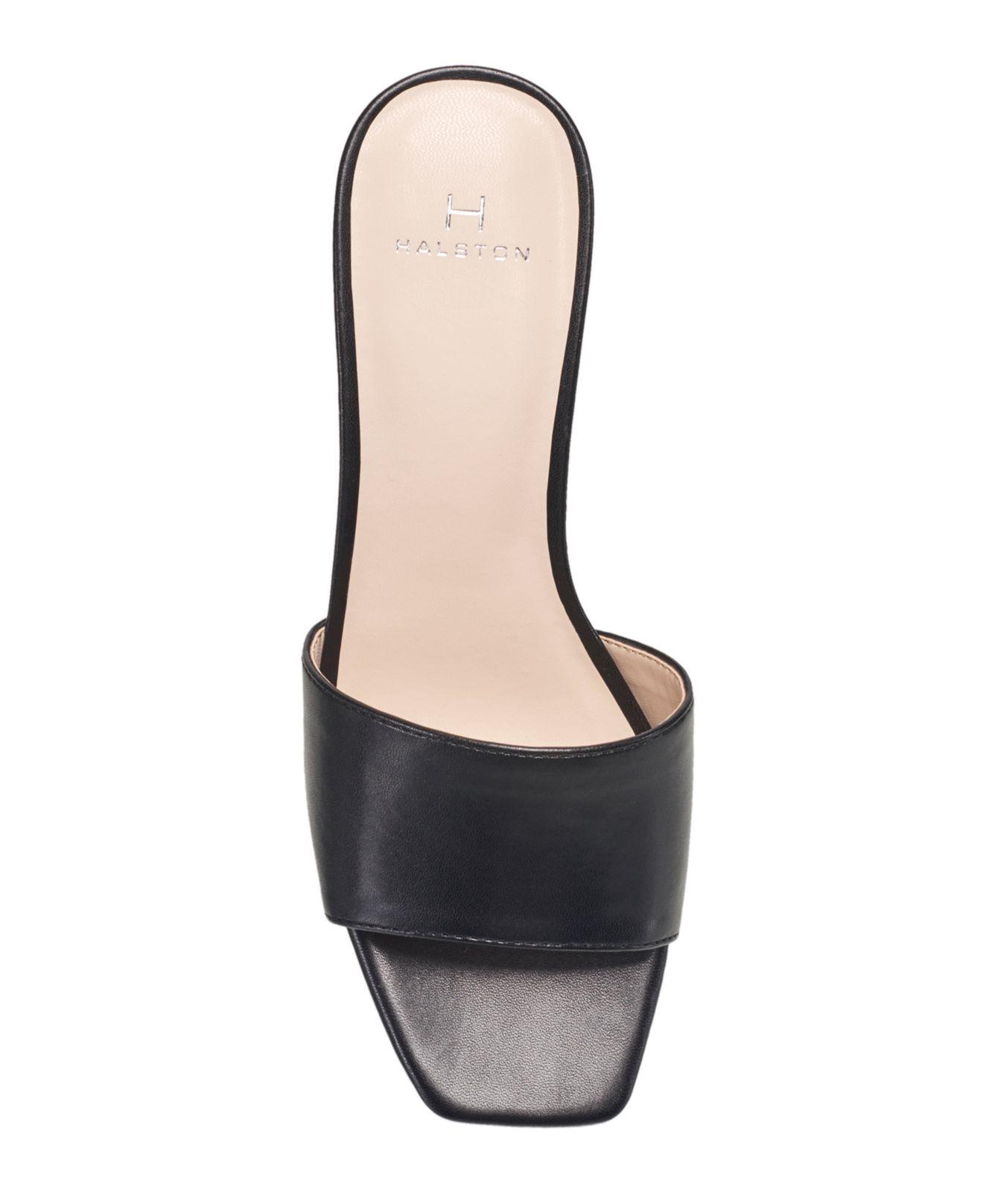 H Halston Yasmine Embellished Evening Mules Sandal in Black | Lyst