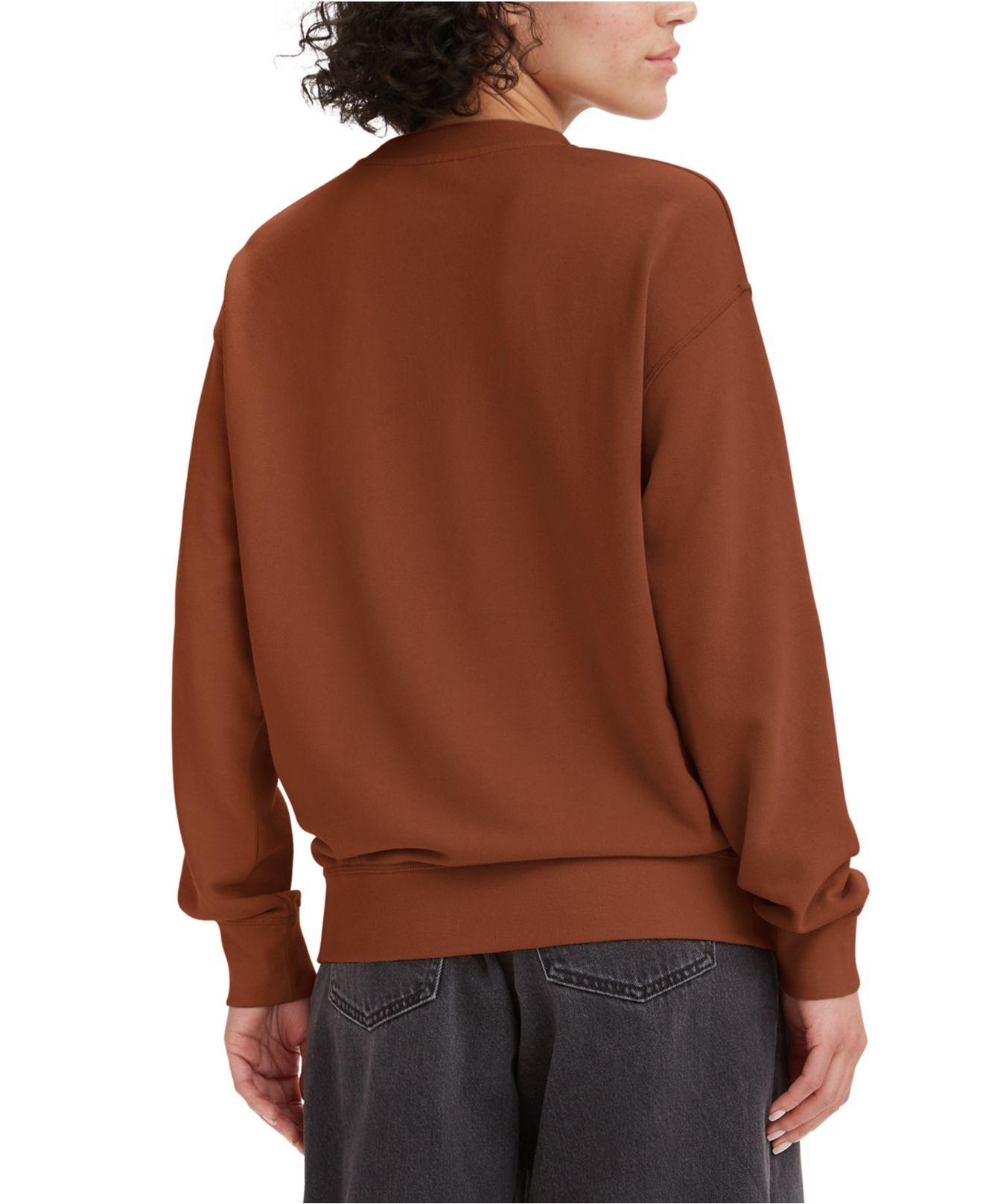 Levi's Standard Crewneck Sweatshirt in Brown | Lyst
