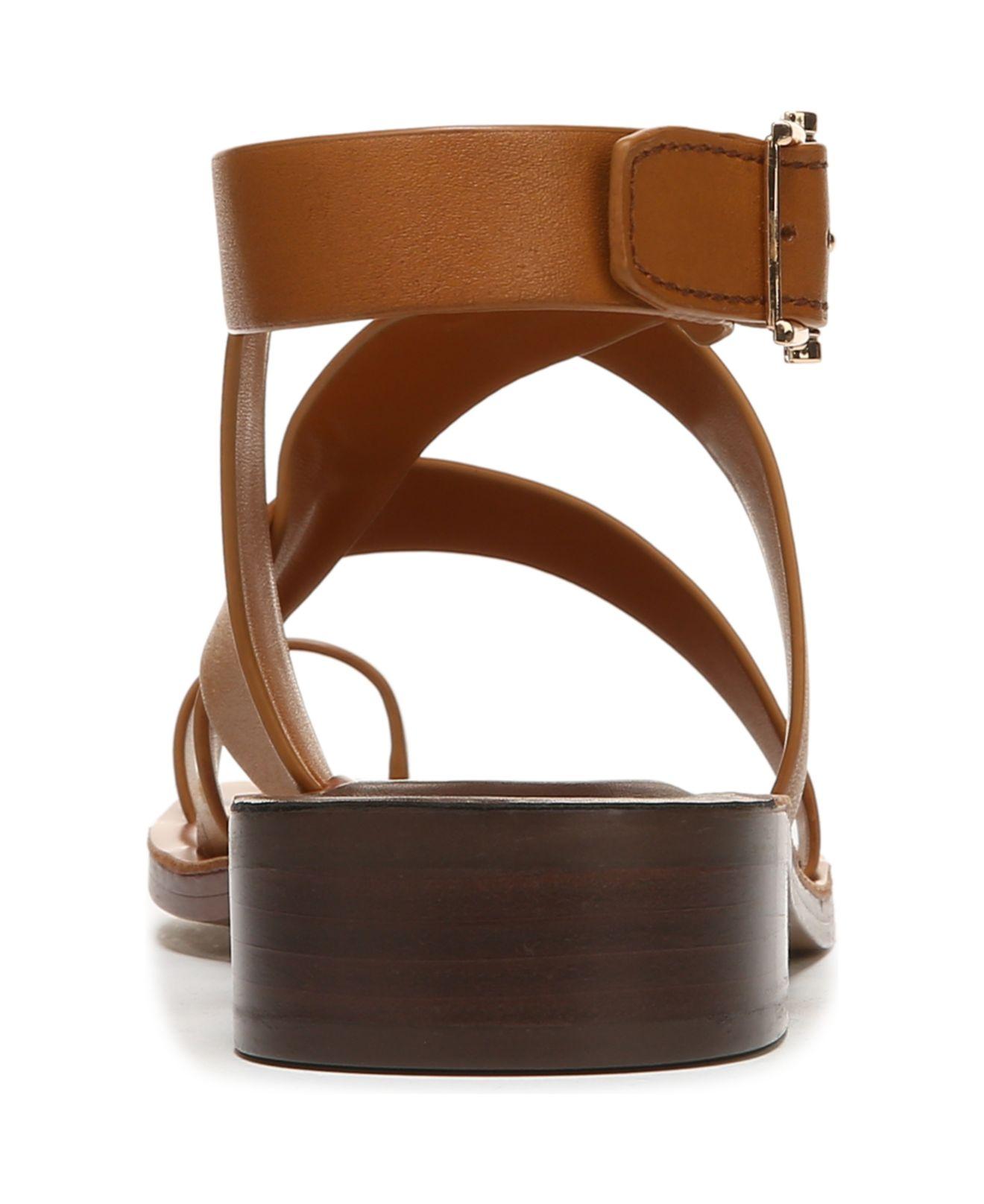 Franco Sarto Ina Ankle Strap Sandals in Brown | Lyst