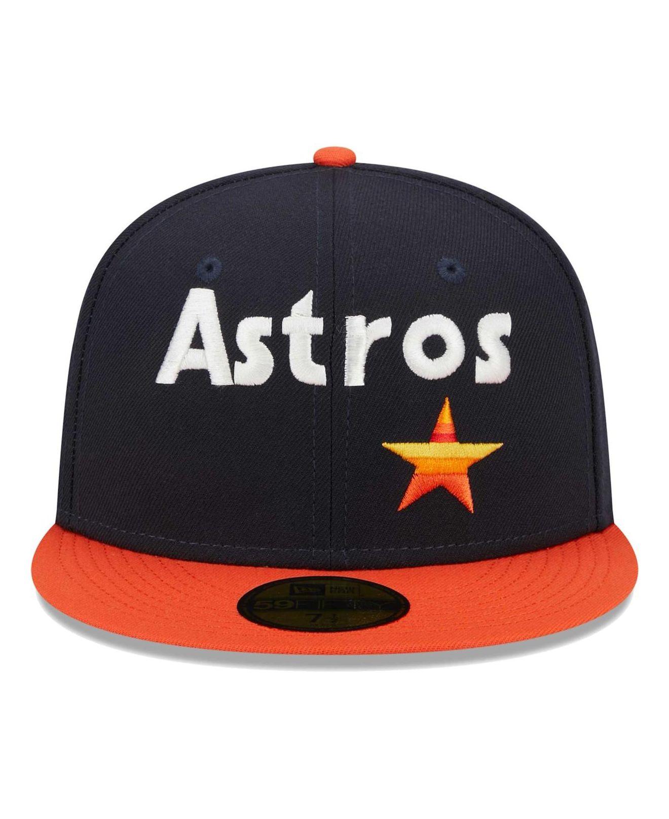 KTZ Navy Houston Astros Retro Jersey Script 59fifty Fitted Hat in