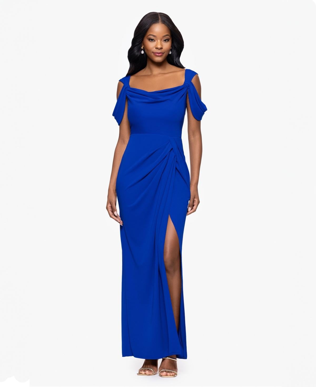 betsy adam formal dresses & Women's Long Sleeve V-Neck Stretch Wrap Knot Dress, Forest, 2P : Clothing, Shoes & Jewelry Hidden center back zipper Details Betsy and Adam Long Black