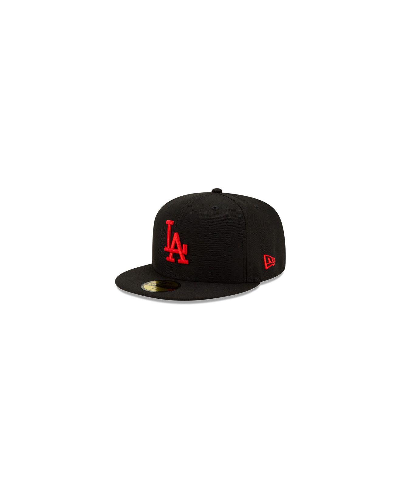 red and black la dodgers hat