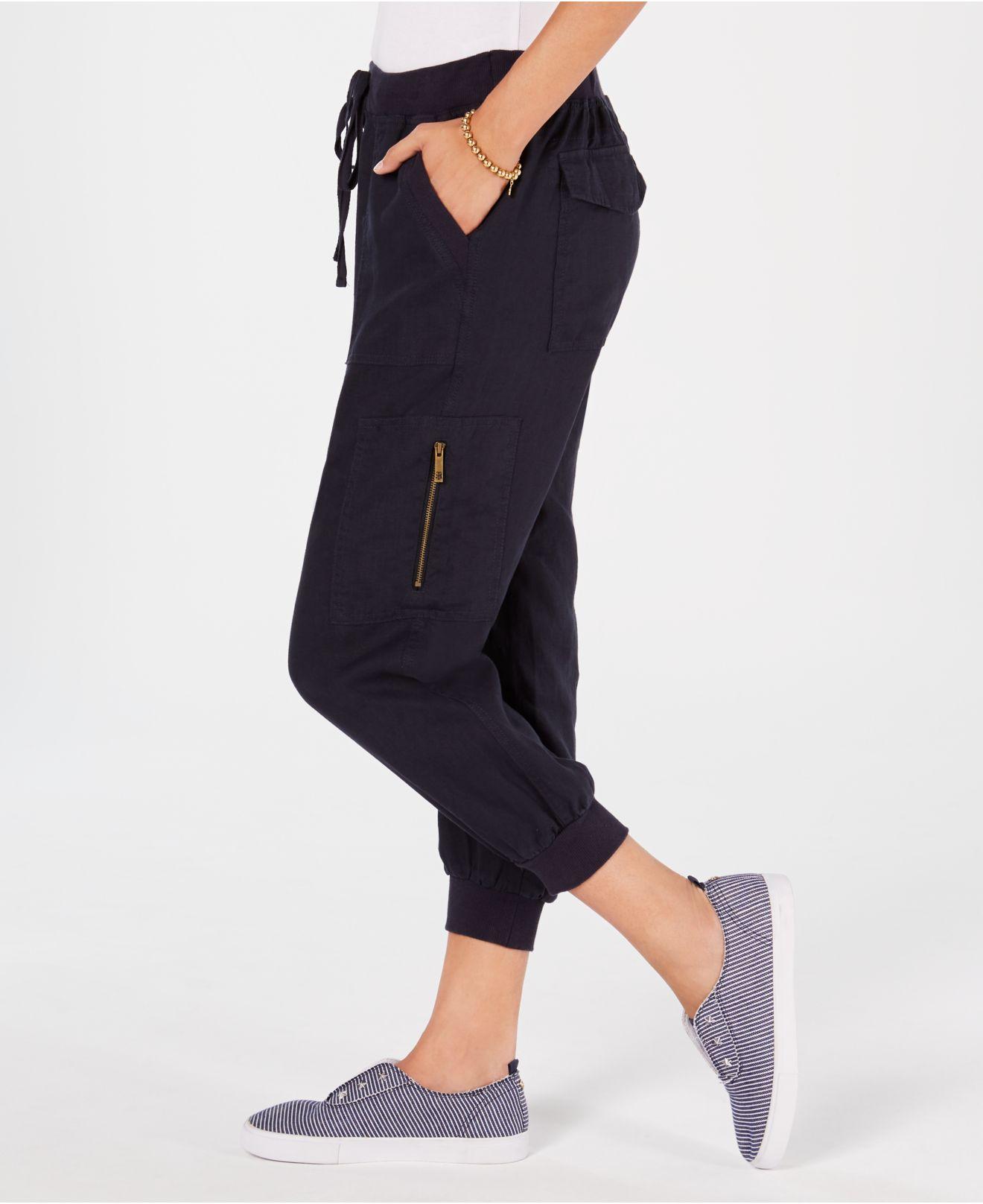 Tommy Hilfiger Linen Cargo Pants, Created For Macy's in Blue Lyst