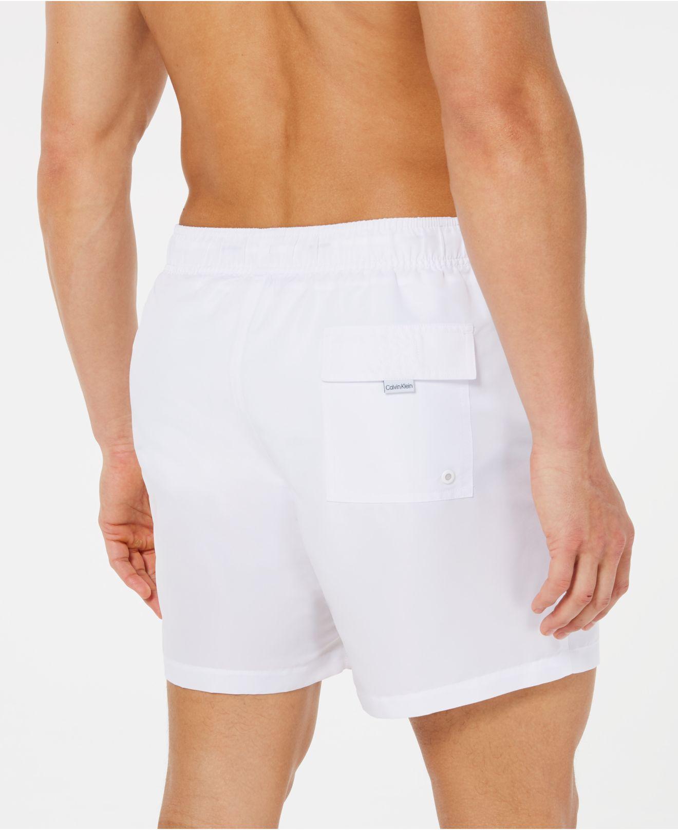Calvin Klein Rainbow Pride Logo-print Quick-dry 5-1/2" Swim Trunks in White  for Men | Lyst
