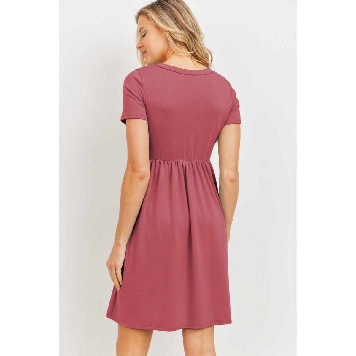 green emerald velvet dress POSESHE Womens Plus Size Dresses Summer Short Sleeve Casual 2024 Round Neck  Dress with Pockets,Bean Red,L at Amazon Women's Clothing store