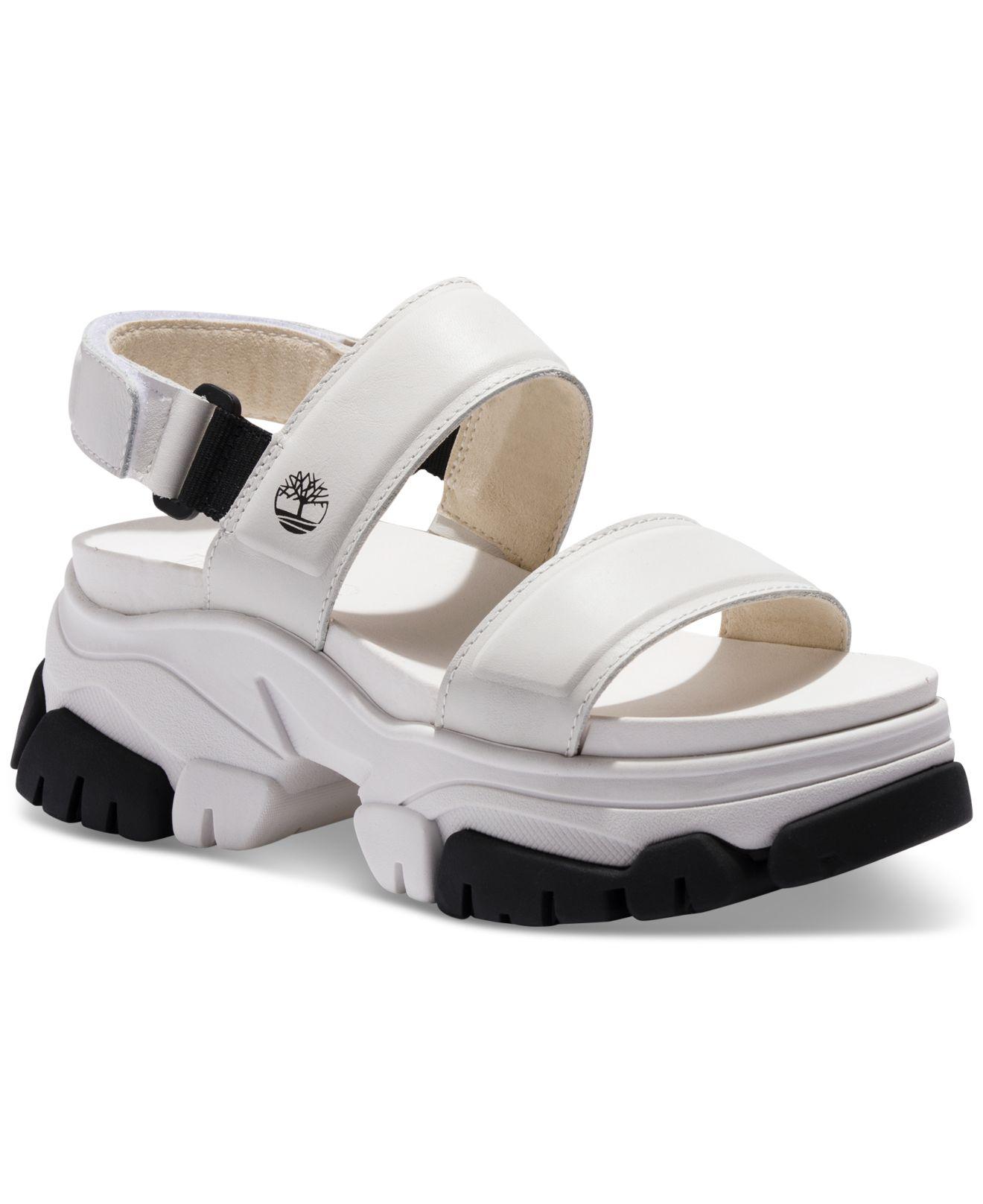 Timberland Adley Way Two Band Slingback Sandals In White Lyst