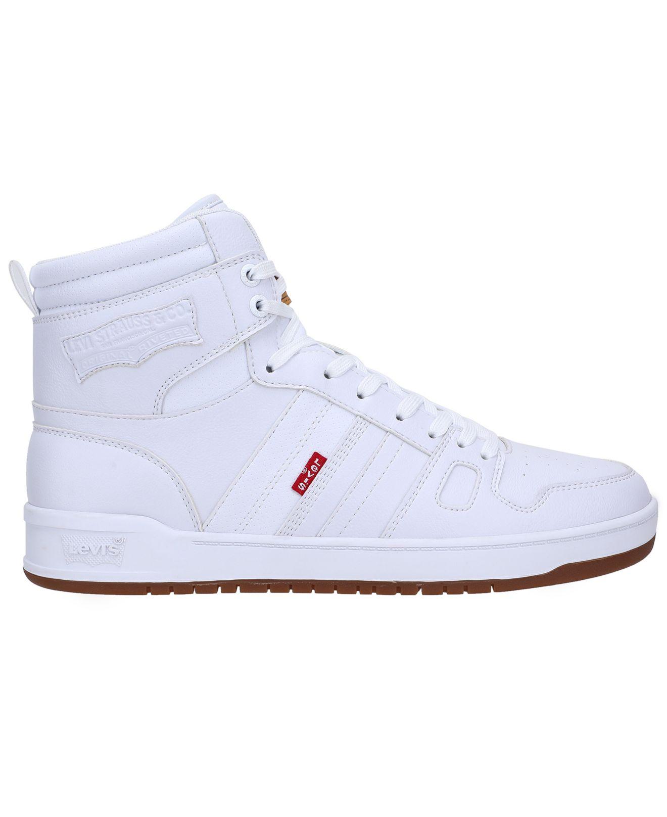 Levi's 521 High-top Pebbled Basketball Shoes in White for Men | Lyst