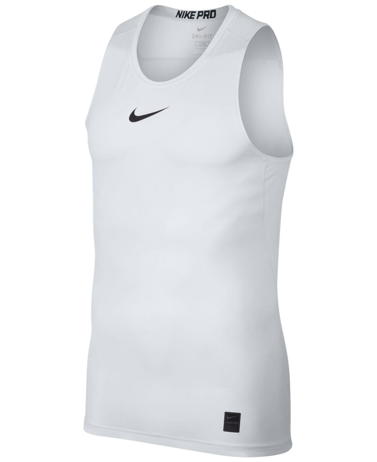 nike pro fitted tank top