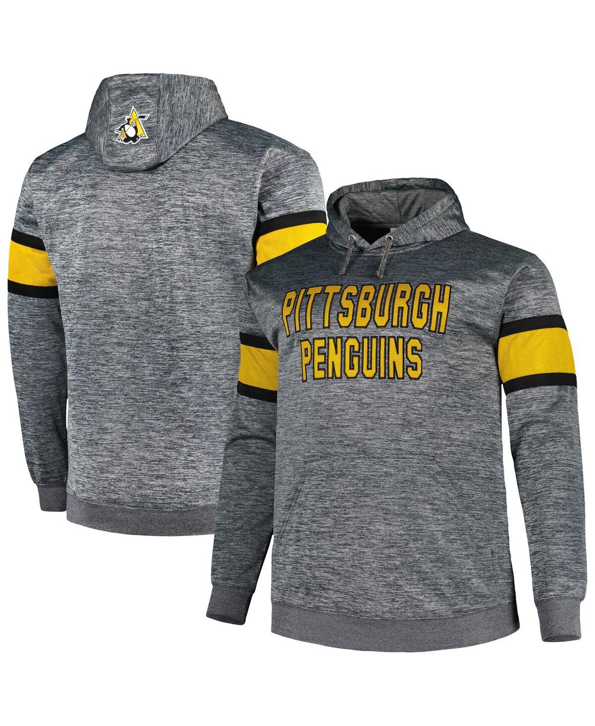 Profile Men's Heather Gray Pittsburgh Penguins Big and Tall