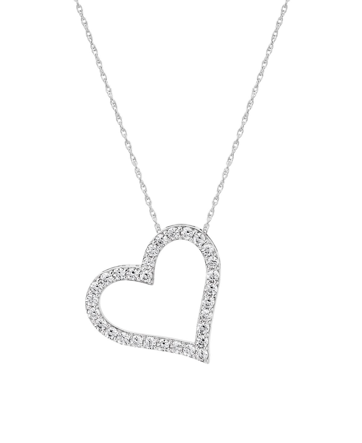 Macy's, Jewelry, Diamond Swirl Heart Pendant Necklace