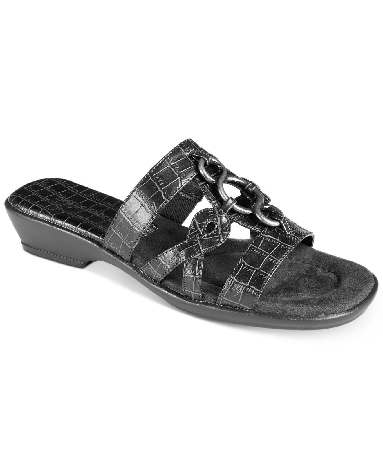 Easy Street Torrid Sandals in Black Croc (Black) Lyst