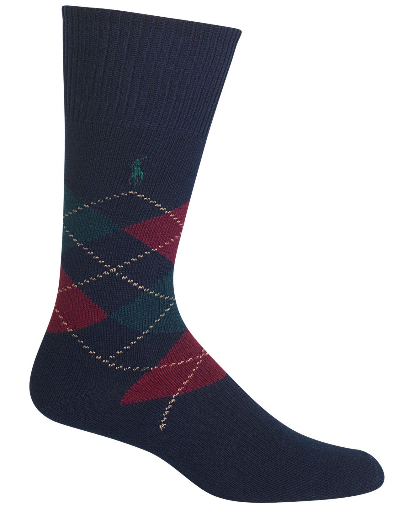 Polo Ralph Lauren Men's Five Diamond Argyle Socks in Blue for Men Lyst