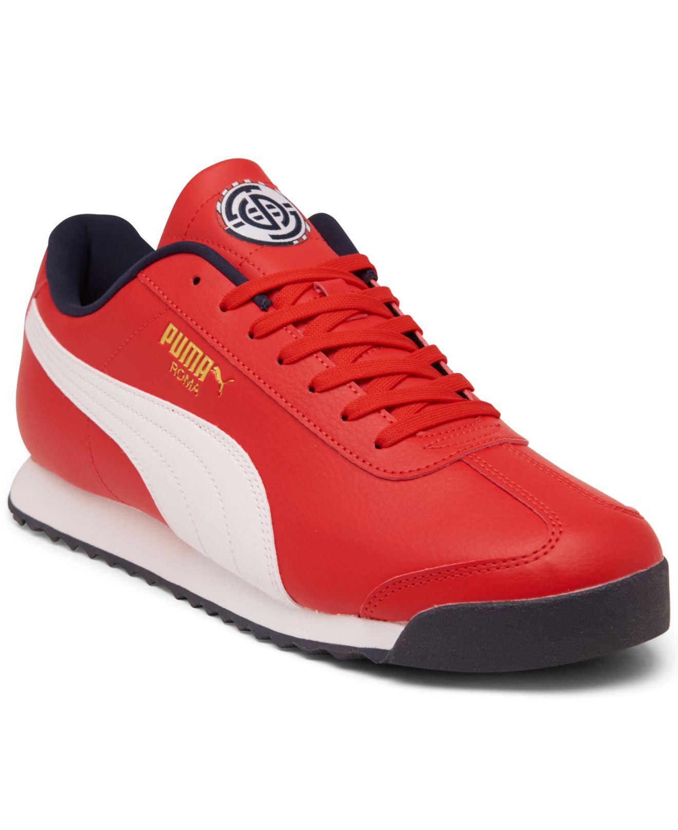 PUMA Roma World Cup Casual Sneakers From Finish Line in Red for Men | Lyst