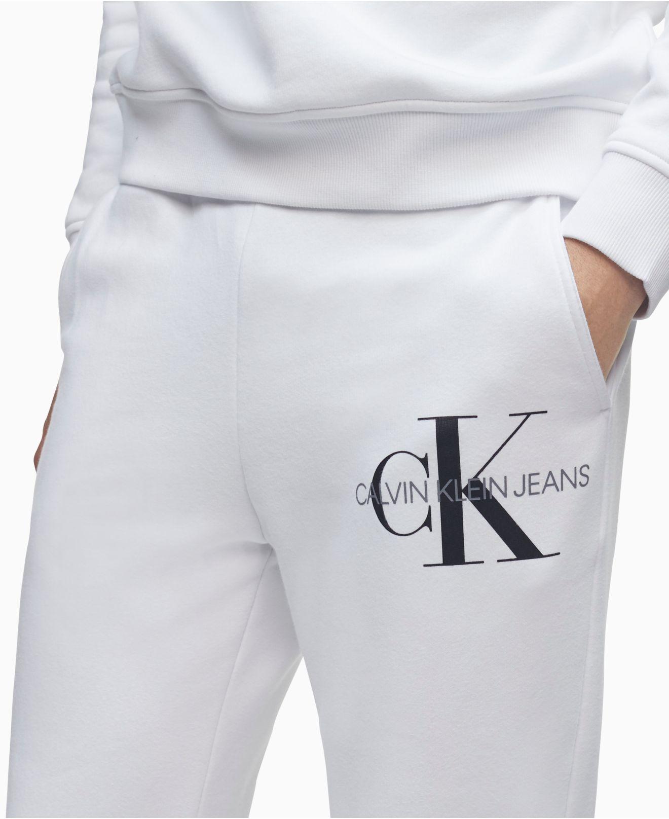 Monogram Logo Drawstring Fleece Joggers 