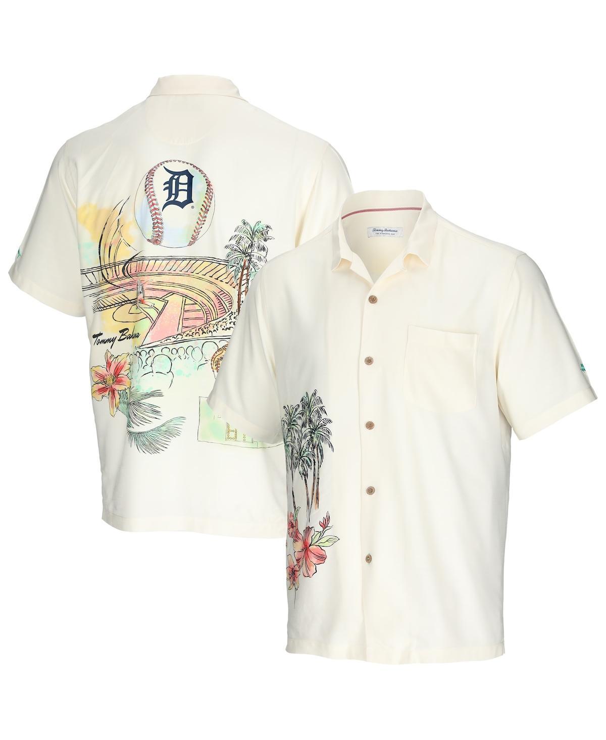 Tommy Bahama Detroit Tigers Paradise Fly Ball Camp Button-up Shirt in White  for Men
