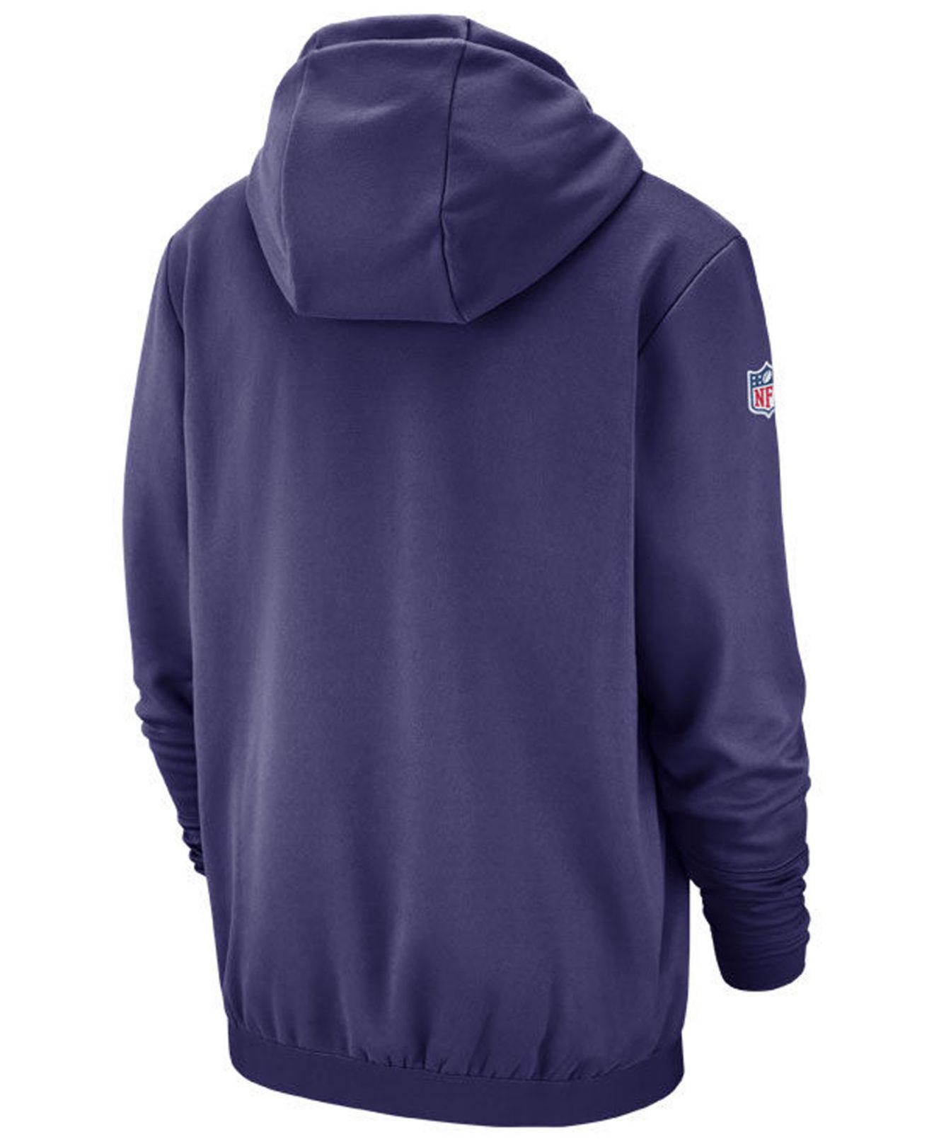 Nike Baltimore Ravens Sideline Player Local Therma Hoodie in Purple for Men  | Lyst