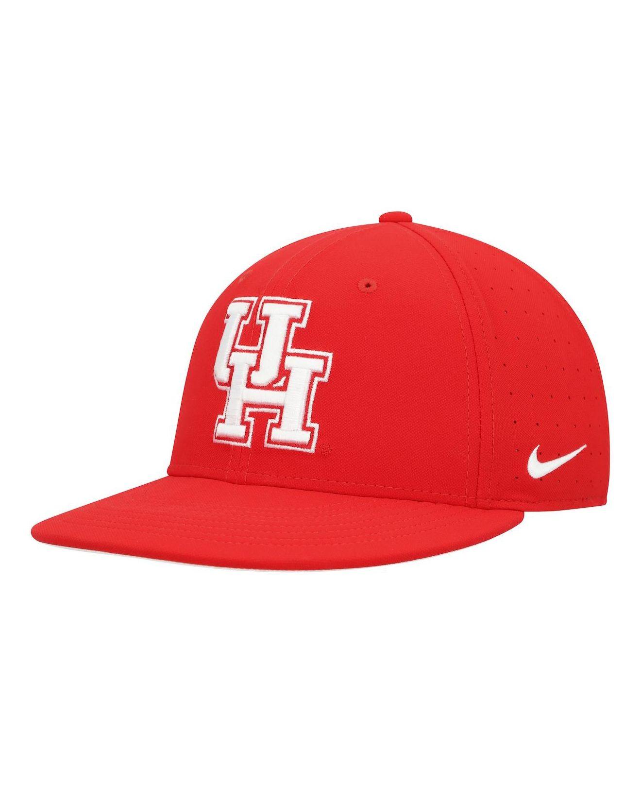 Nike Red Houston Cougars True Aerobill Performance Fitted Hat for Men