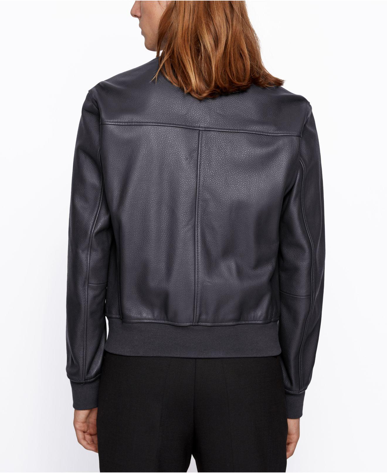 hugo boss leather jacket house of fraser