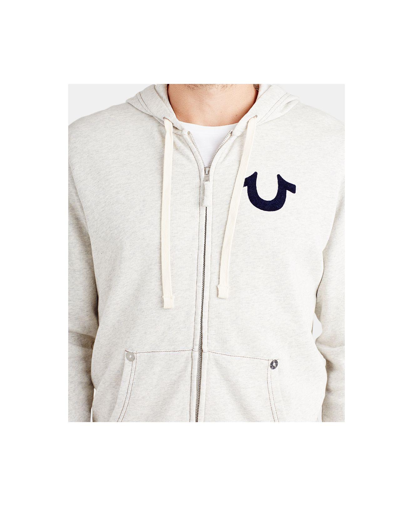 True Religion classic logo zip up hoodie