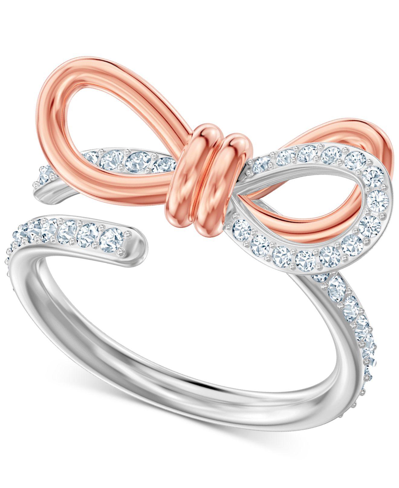 swarovski lifelong bow double ring
