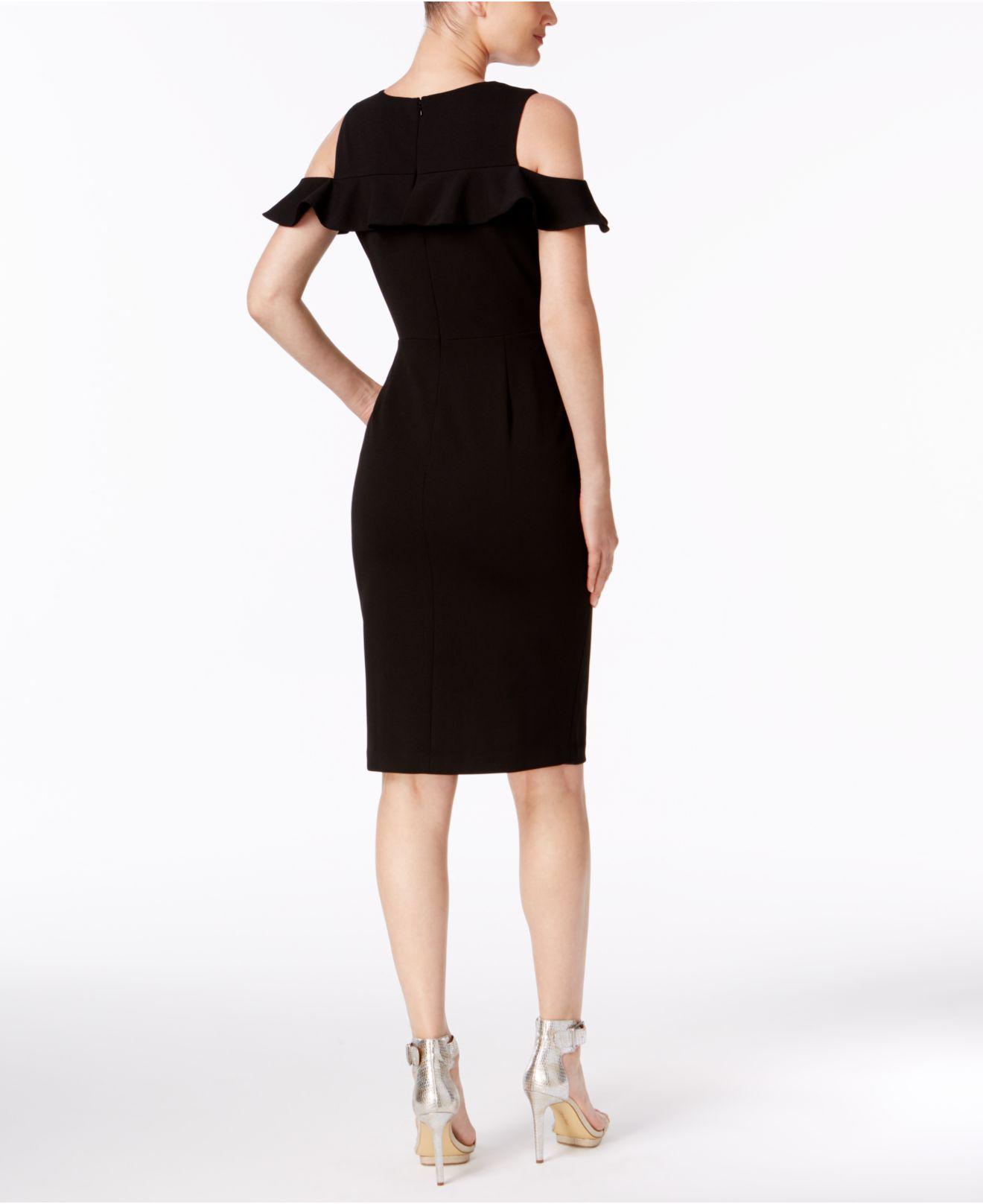 calvin klein cold shoulder dress