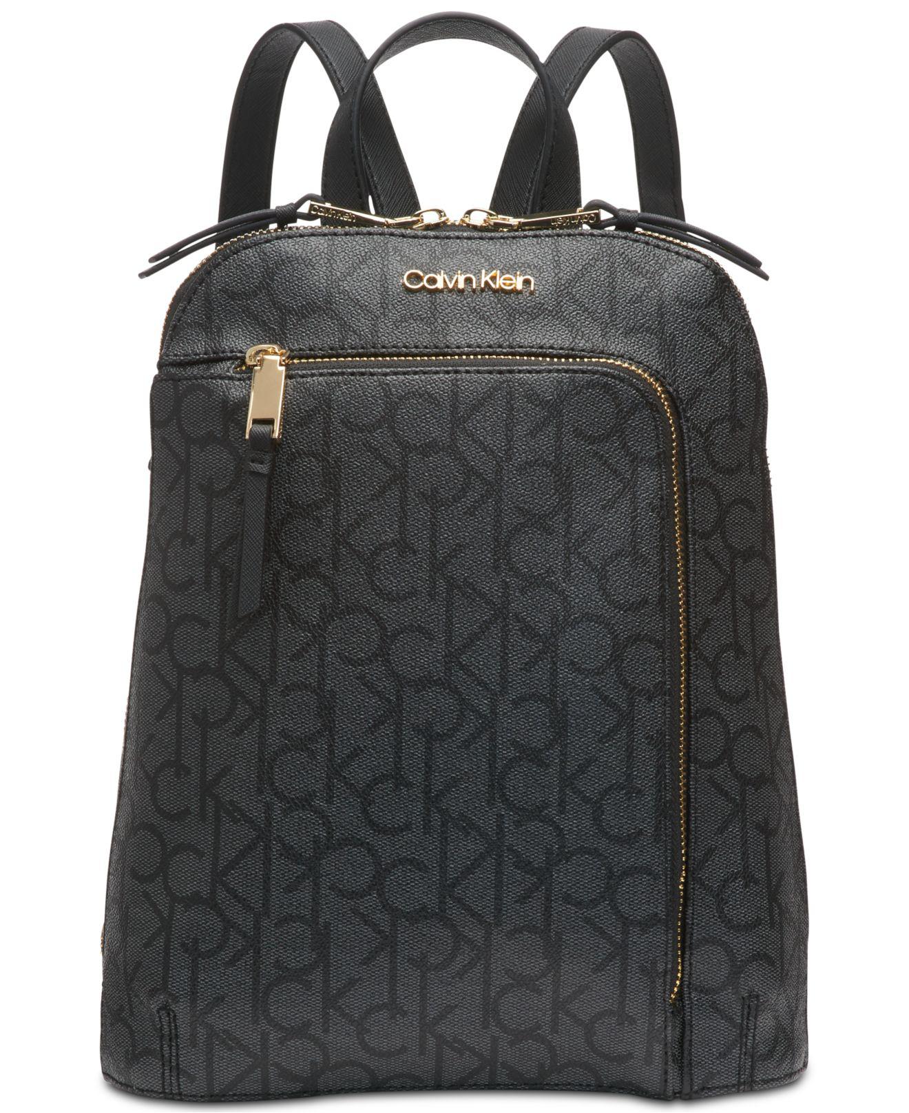 Calvin Klein Hudson Signature Backpack in Asphalt/Black/Gold (Black) Lyst