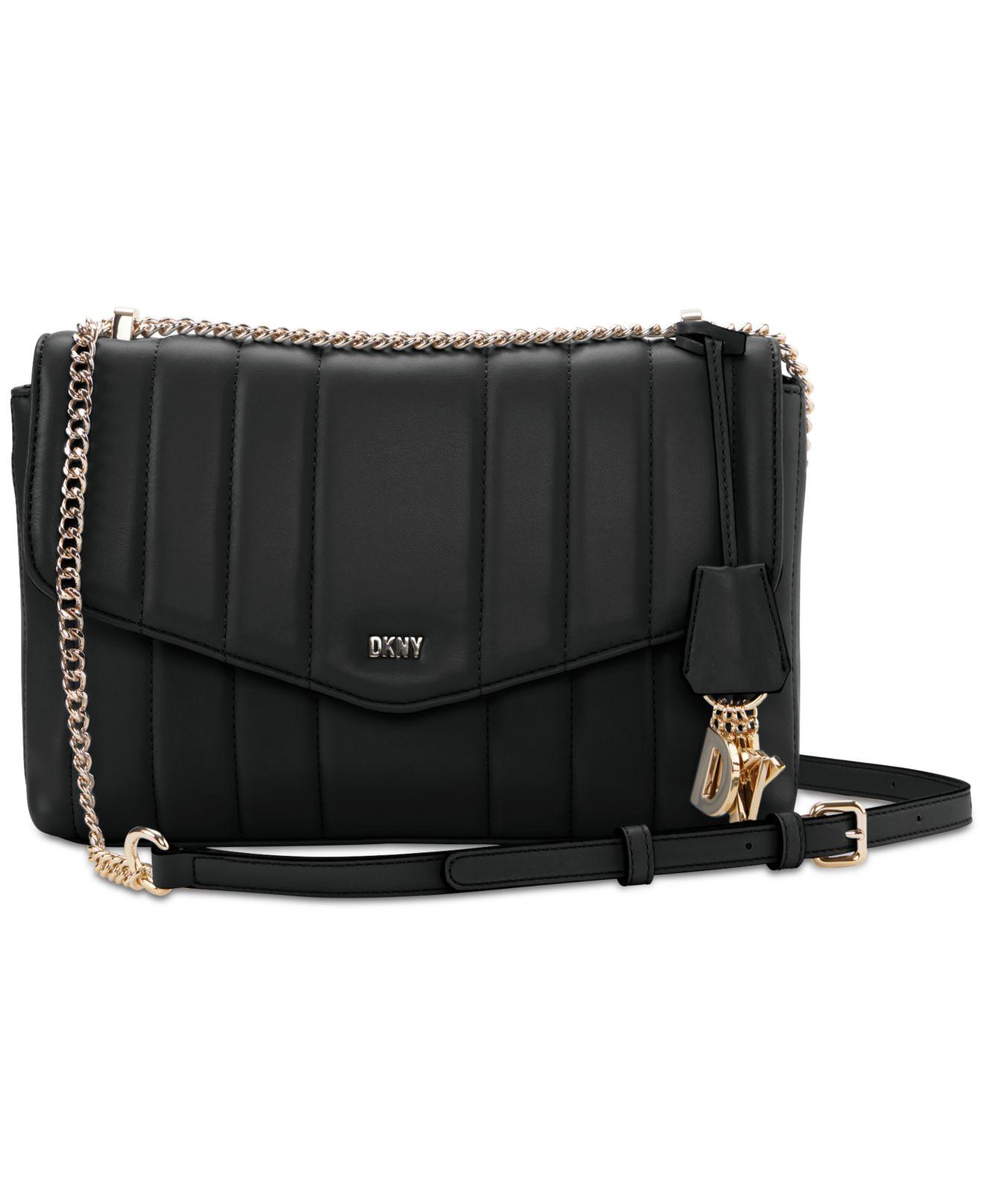 DKNY Lexington Quilted Shoulder Bag in Black Lyst