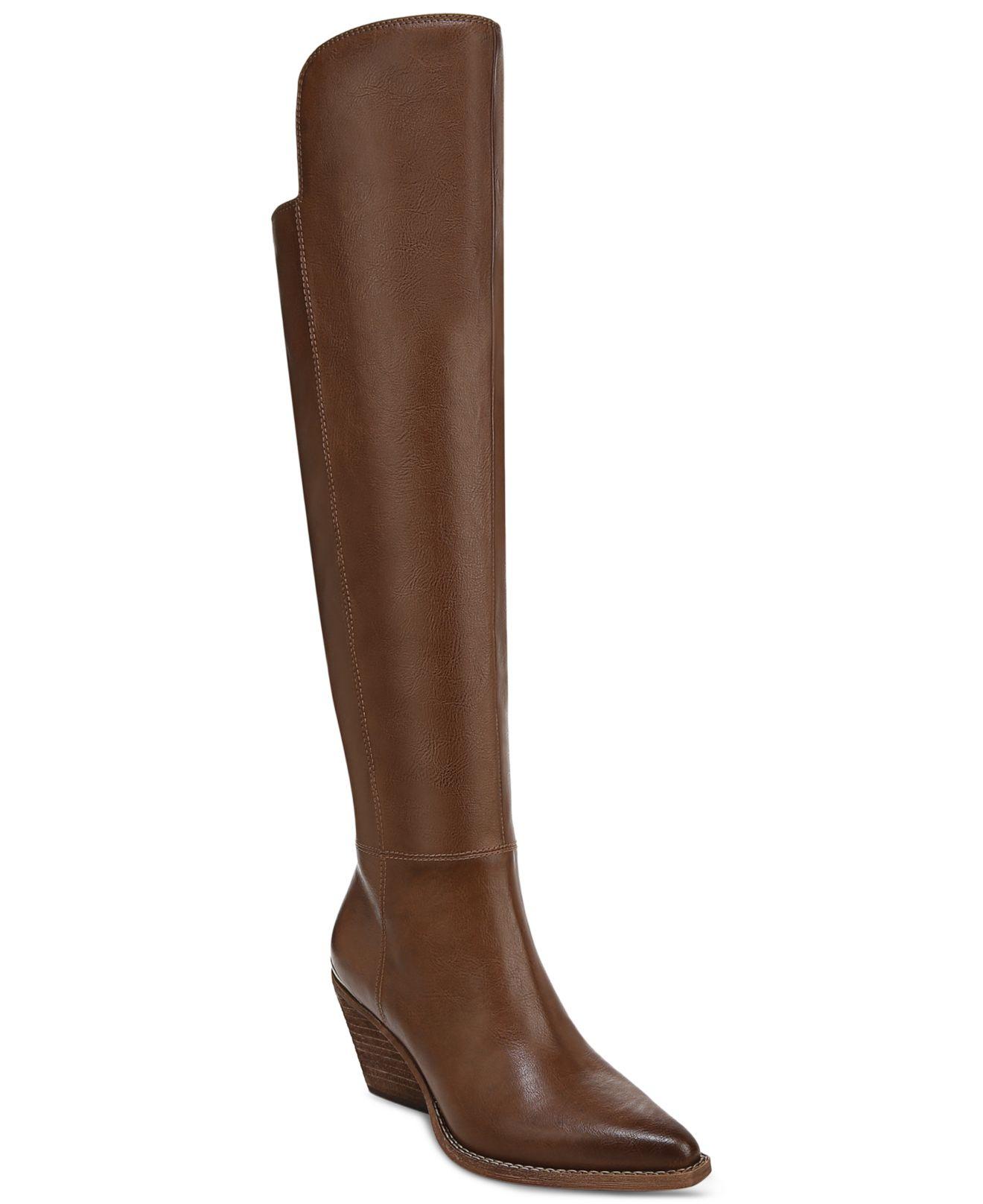 Zodiac Ronson Overtheknee Western Boots in Brown Lyst