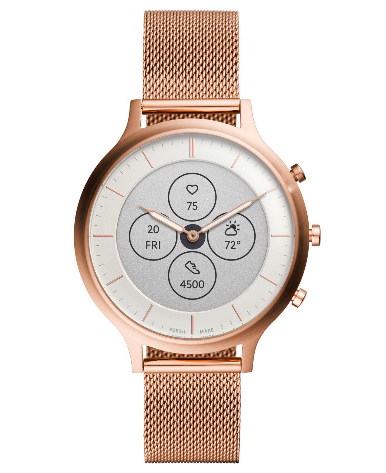 smartwatch fossil rose gold