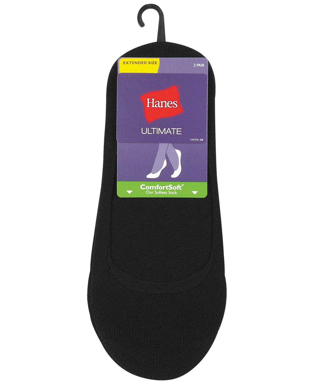 Hanes Synthetic Lightweight Invisible 2pk Sock Liners, Extended Size Lyst