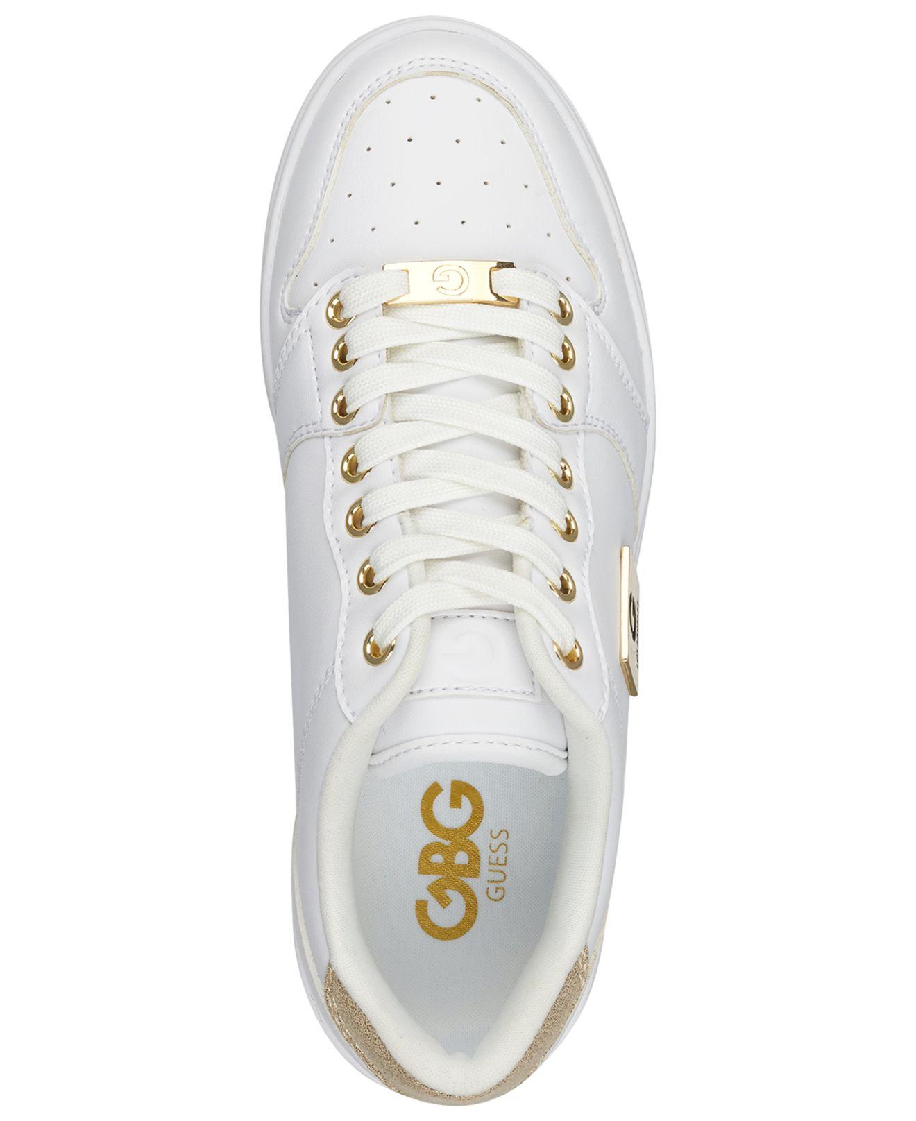G by Guess Gbg Los Angeles Rigster Wedge Sneakers in White | Lyst