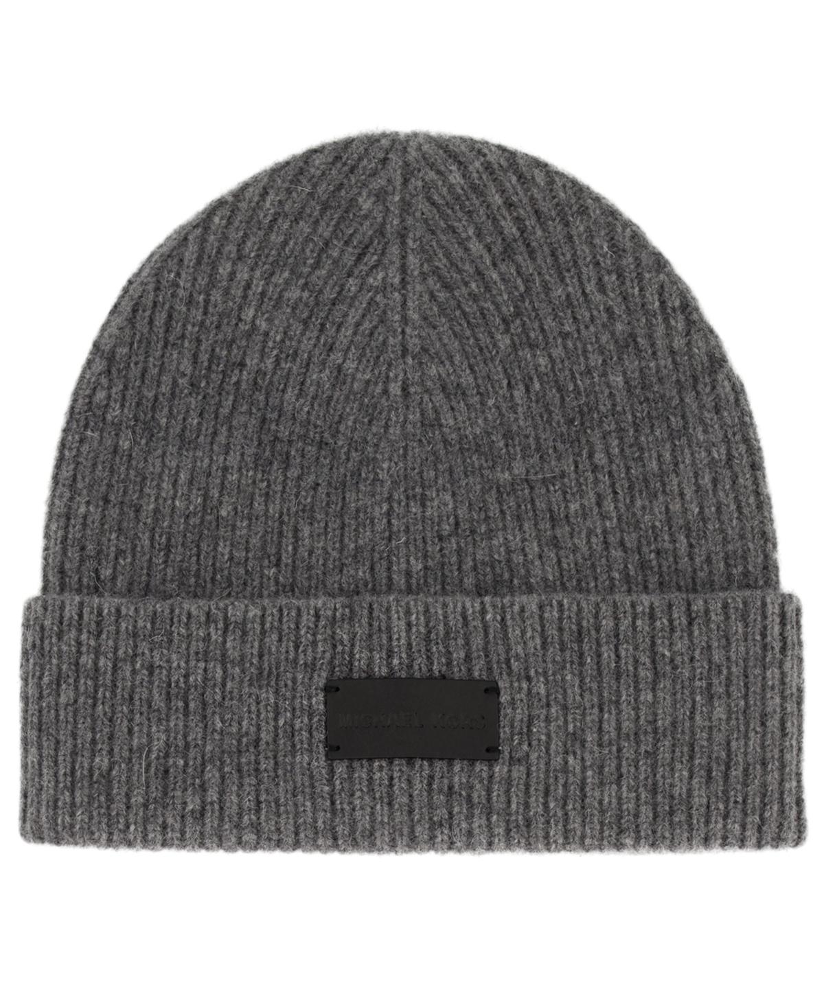 Michael Kors Gray Logo Metal Studded Acrylic Sweater Cuff Beanie Hat- One Size MICHAEL Michael Kors Beanie Hats for Women | Mercari main image 2
