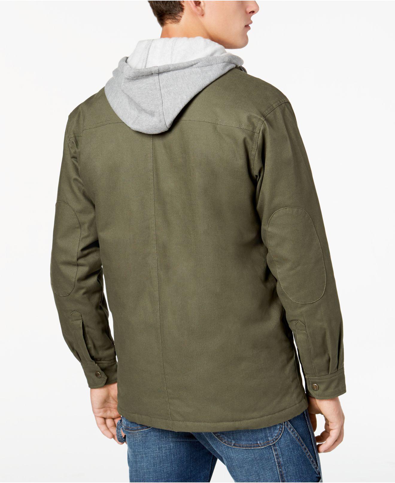 Dickies Fleece Men's Quilted Shirt Jacket in Light Sage (Green) for Men