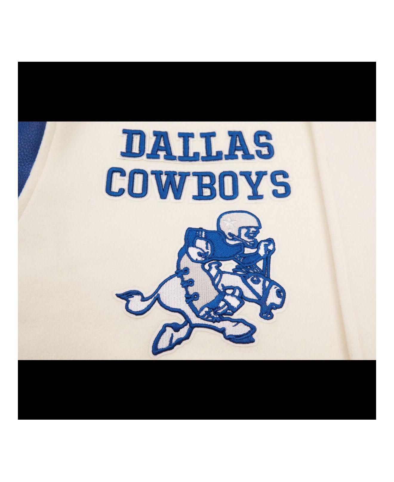 Pro Standard Cream Dallas Cowboys Retro Classic Varsity Full-zip Jacket in  Blue for Men