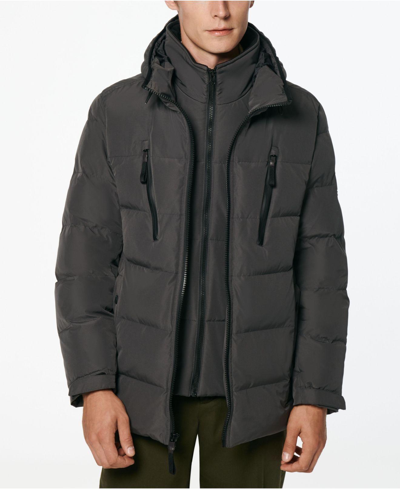 Marc New York Synthetic Down Filled Mid Length Puffer Jacket in ...