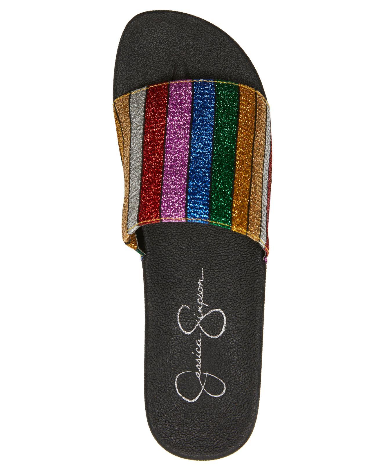 jessica simpson faille slide sandals