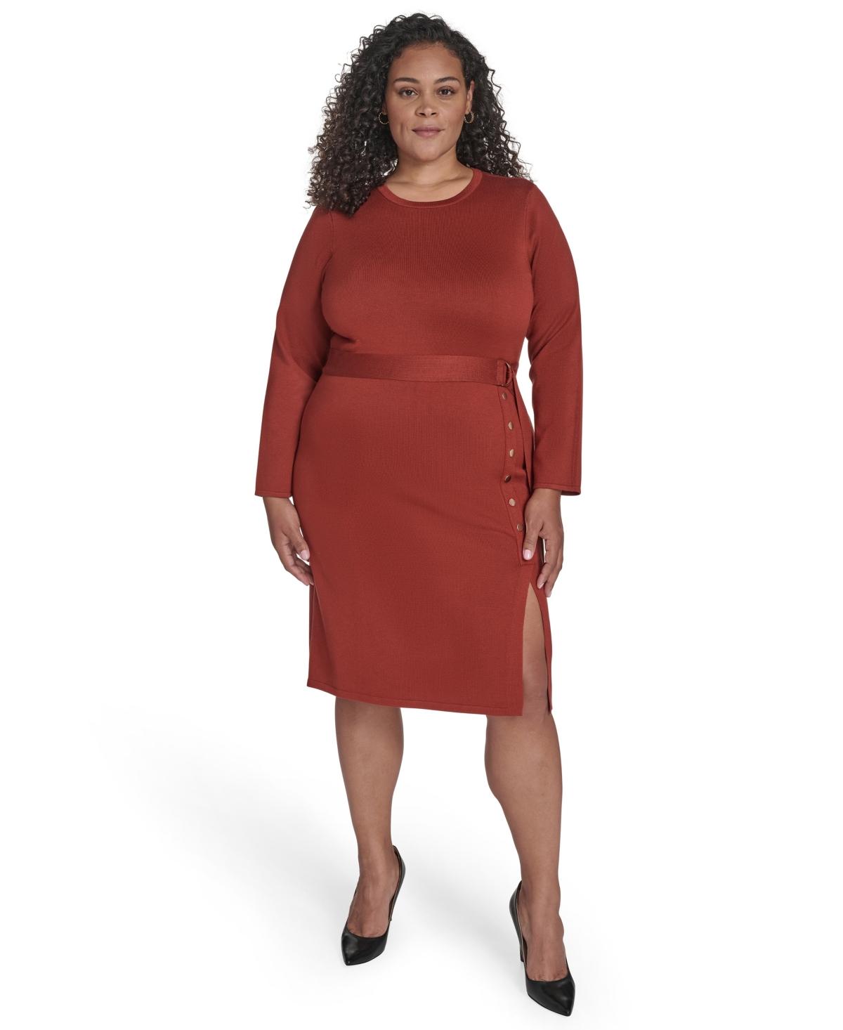 kensie red lace dress Tamara V-Neckline Ruched Long Sleeve Lace Mesh Dress Red