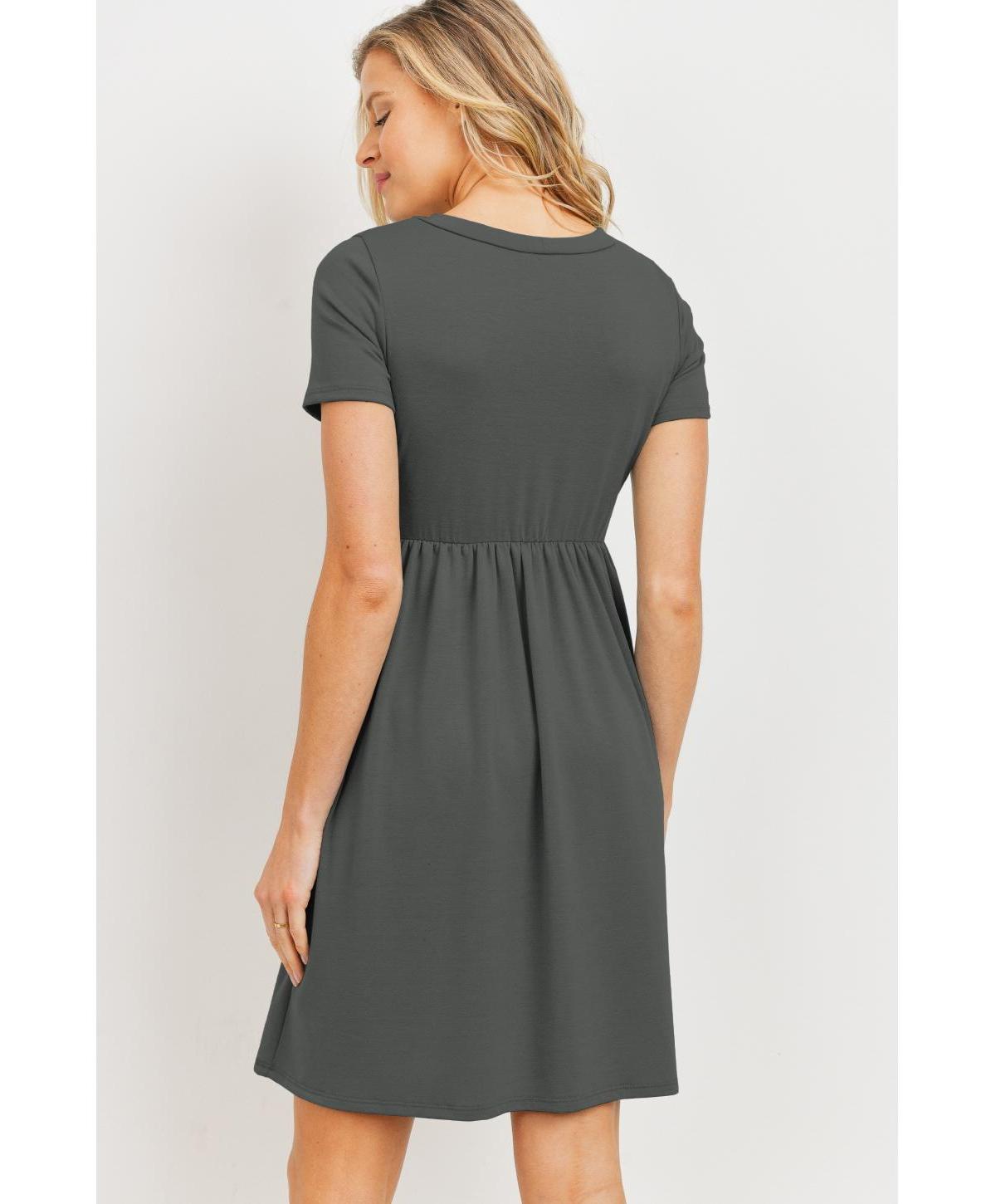 t-shirt dress empire waist Forest Green Wrap Front Empire Waist Maxi Dress – PinkBlush