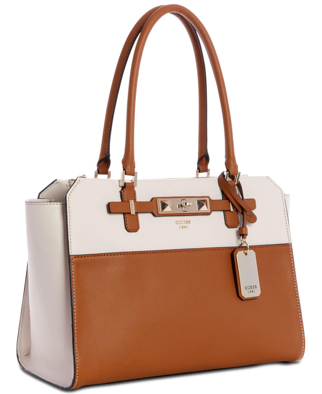 guess cherie status carryall satchel