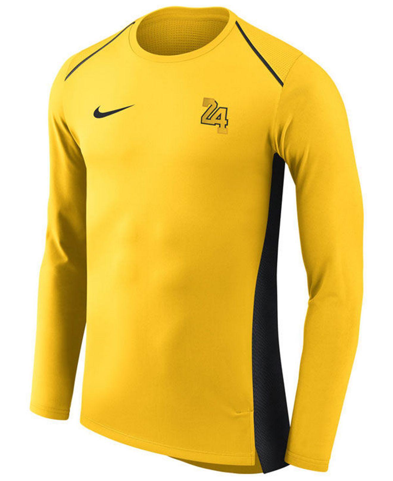Nike Los Angeles Lakers City Edition Shooting Shirt in Yellow for Men