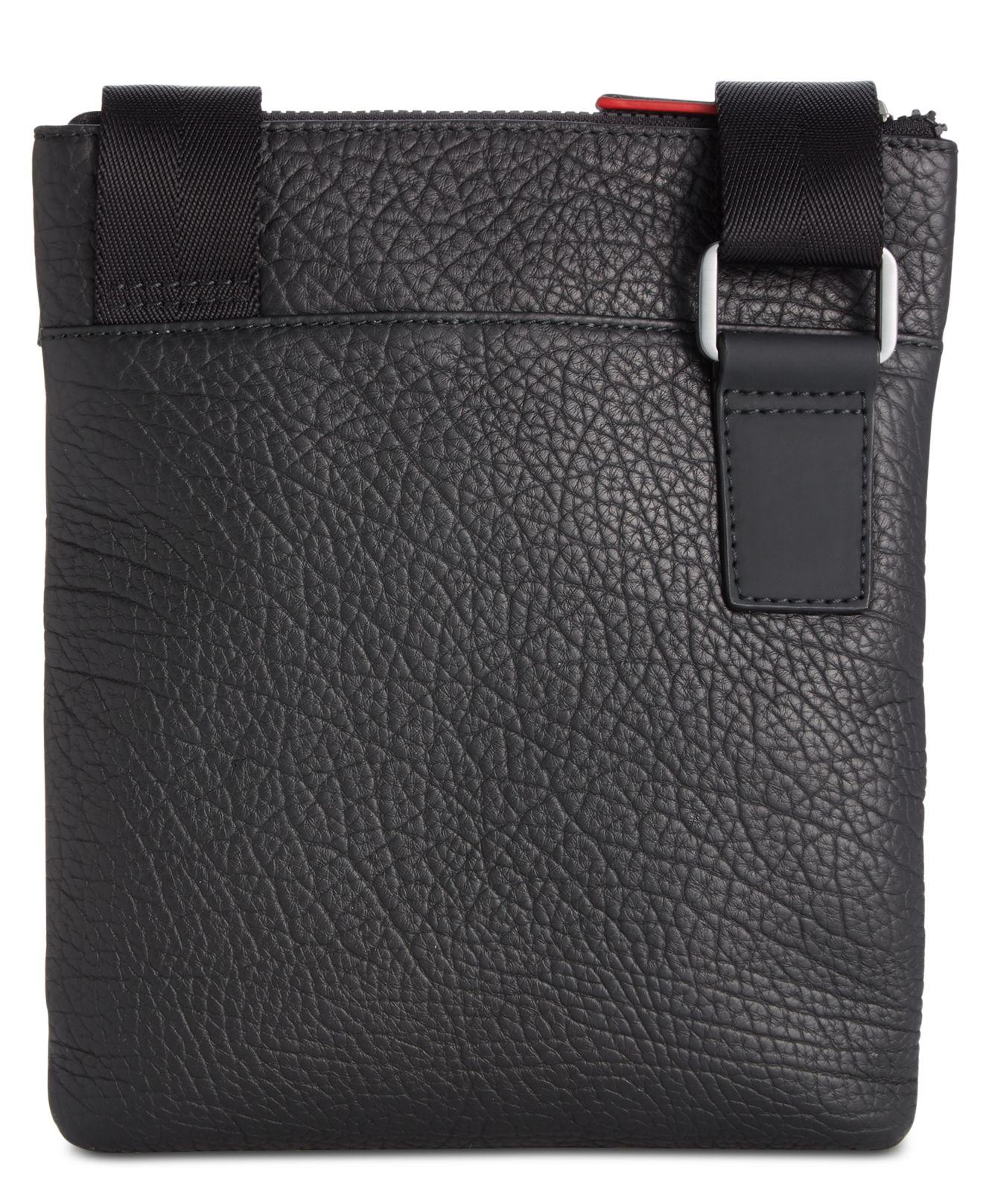 BOSS Victorian Leather Envelope Bag in Black for Men Lyst