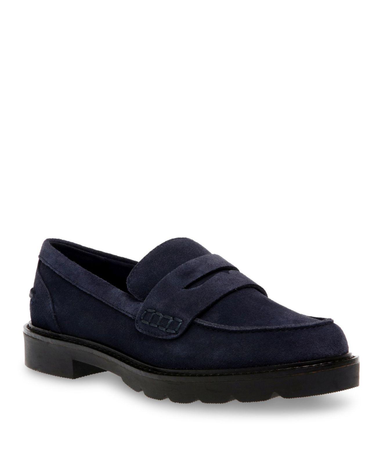 anne klein suede loafers