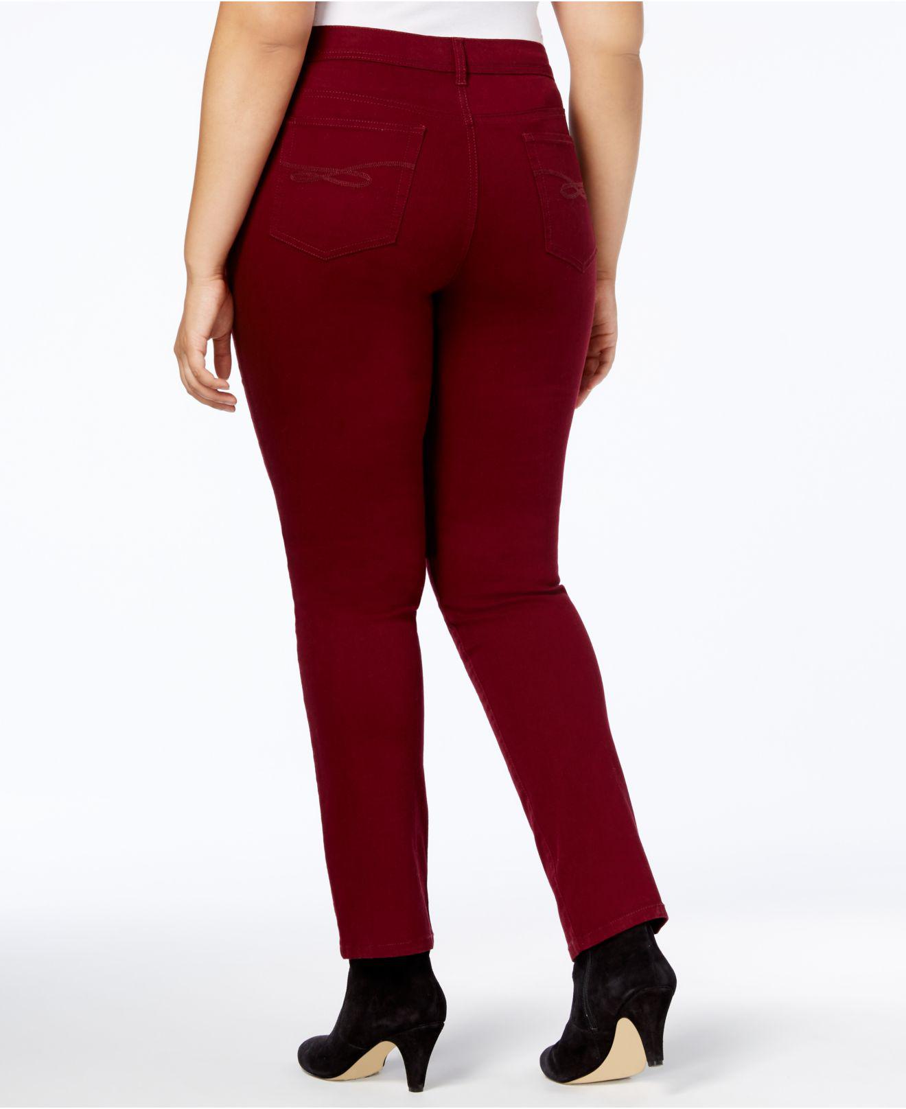 plus size high waisted jeans tummy control