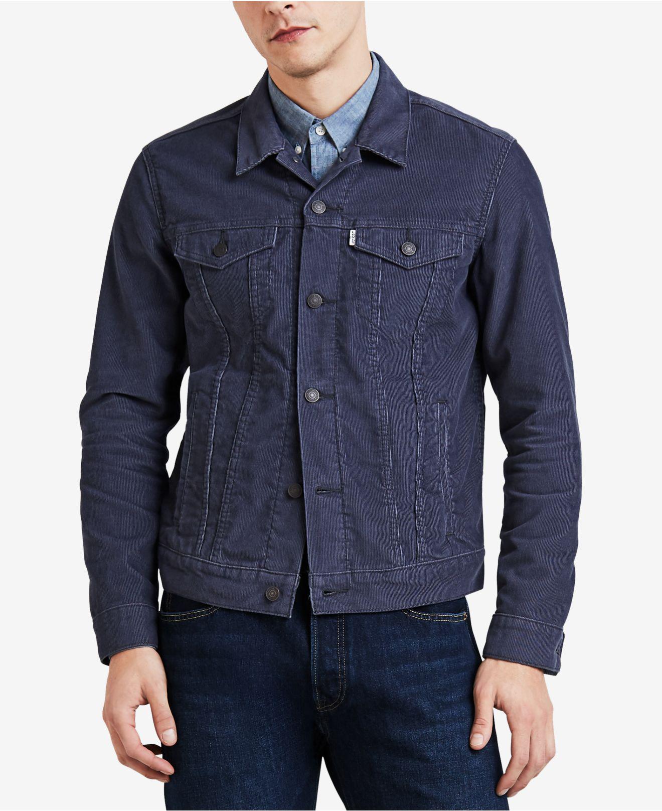 Levi's Denim Corduroy Trucker Jacket in Blue for Men | Lyst