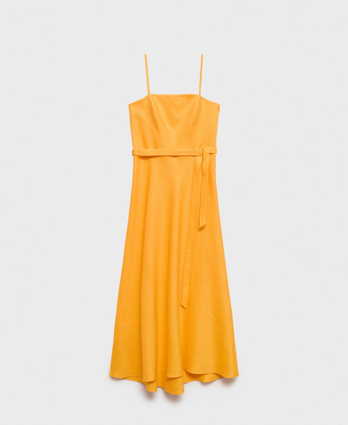 linen mustard dress Nadia Mustard Linen Maxi Dress – Zenelle main image 0