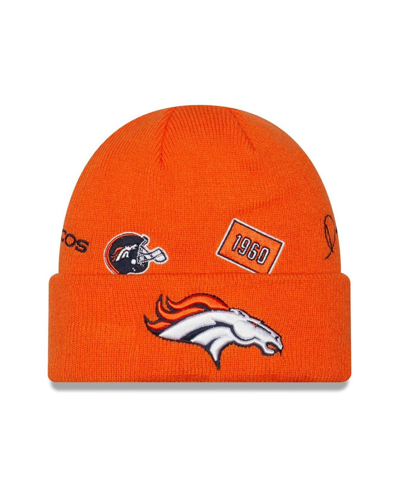 Men's New Era Orange Denver Broncos Tri-Tone 59FIFTY Fitted Hat