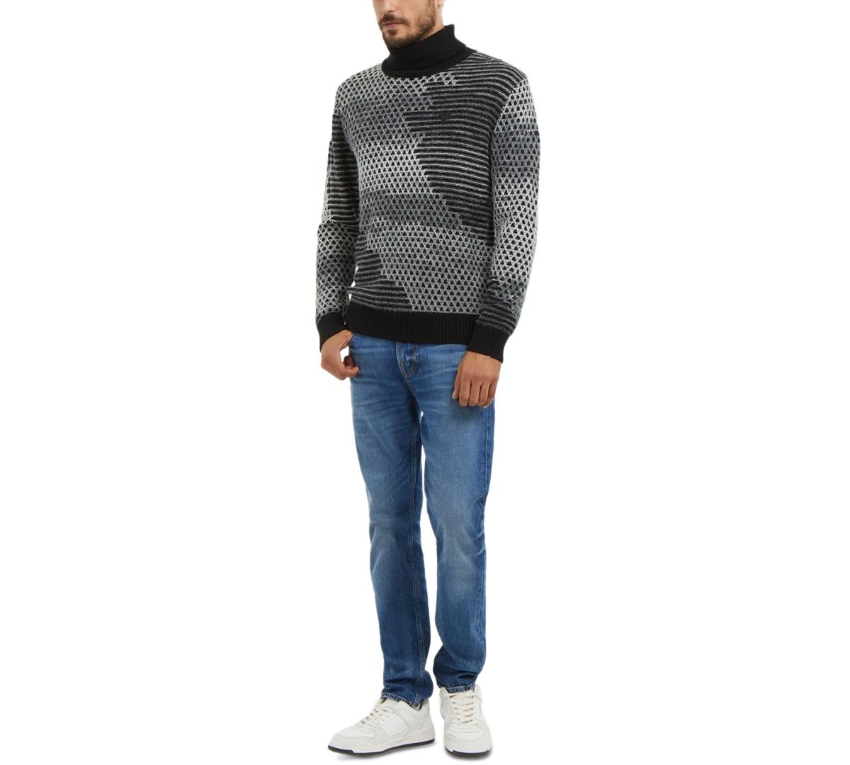 Guess Stitched-knit Sweater in Black for Men | Lyst