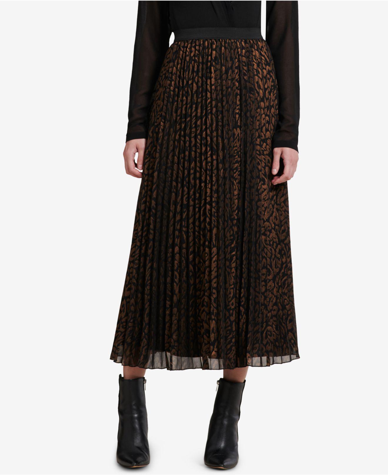 chiffon leopard print skirt