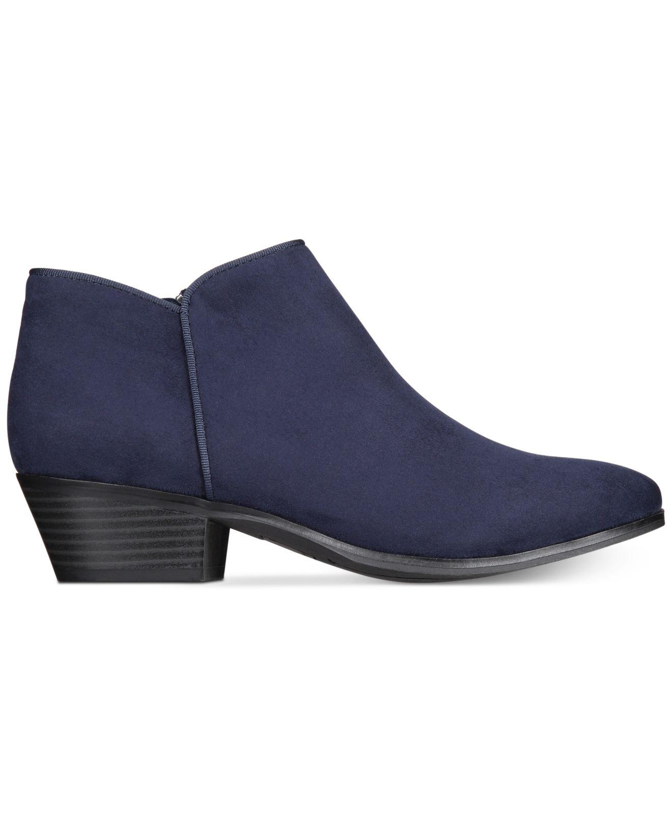 macy's navy blue boots